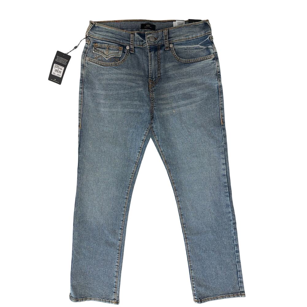 NWT True Religion 32x31 Men's Ricky Relaxed Straight Stretch Jeans MSRP $199